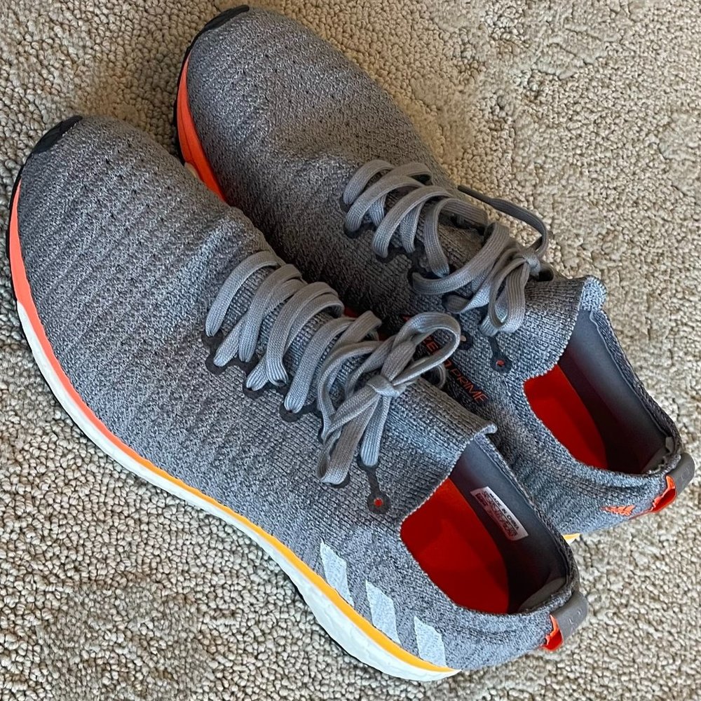 Adidas Adizero Prime LTD Running Shoes Womens Size 9 Grey Orange White G28883